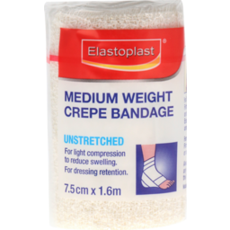 Photo of Elastoplast Medium Weight Crepe Bangage Unstretched 7.5cm X 1.6m