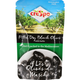 Photo of Crespo Pitted Dry Black Olives With Herbs 70g