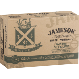 Photo of Jameson Dry & Lime Can 6.3% 375ml 24 Pack