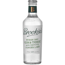 Photo of Brookie's Dry Gin & Tonic with Native Finger Lime 275ml