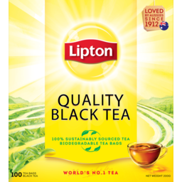 Photo of Lipton Black Tea Bags 100 Pack 200g
