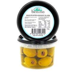 Photo of Benino Hand Stuffed Anchovy Olives 250g