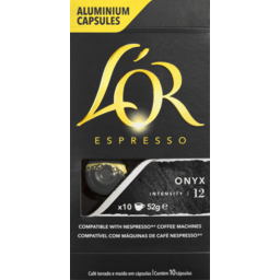 Photo of Lor Espresso Onyx Intensity 12 Coffee Capsules 10 Pack