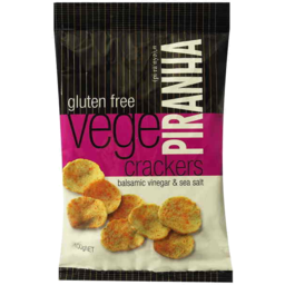 Photo of Piranha Gluten Free Vege Crackers Balsamic Vinegar & Sea Salt 100gm