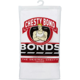 Photo of Bonds Chesty Singlet White Size 20 1pk