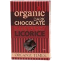 Photo of ORGANIC TIMES:OT Organic Times Dark Chocolate Raspberry Licorice 150gm
