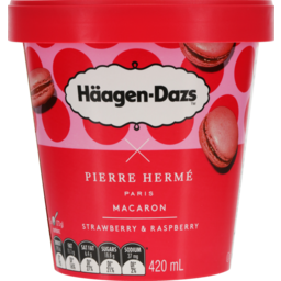 Photo of Haagen-Dazs Häagen-Dazs X Pierre Hermé Paris Ice Cream Macaron Strawberry & Raspberry 420ml 420ml