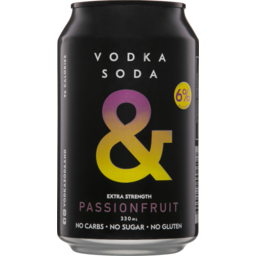 Photo of Ampersand Vodka Soda Passionfruit 6% 330ml