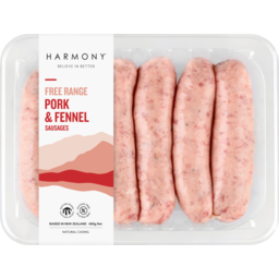 Photo of Harmony Free-Range Pork Sausages With Fennel 480g