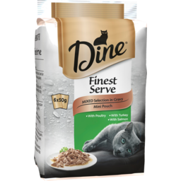 Photo of Dine Finest Serve Mixed Selection In Gravy Mini Pouch 6.0x50g