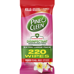 Photo of Pine O Cleen Disinfectant Biodegradable Wipes Tropical Blossom 220 Pack 