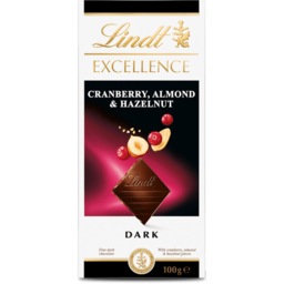 Photo of Lindt Excellence Chocolate Cranberry & Almond 100g