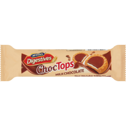 Photo of Mcvities Milk Chocolate Choc Tops Digestives Biscuits 100g