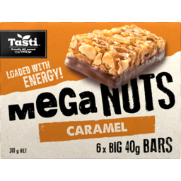 Photo of Tasti Mega Nuts Bars Caramel 6 Pack