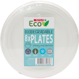Photo of SPAR Biodegradable Plates 18cm 8 pack