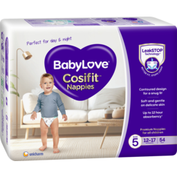 Photo of Babylove Cosifit Size 5 Jumbo Walker Nappies 54 Pack