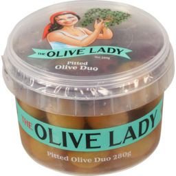 Photo of The Olive Lady Olives Pitted Due 280g