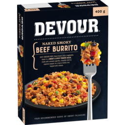 Photo of Devour Naked Smoky Beef Burrito 400g