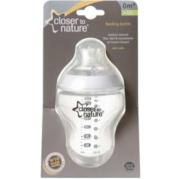 Photo of Tommee Tippee Closer To Nature Baby Bottle, 260ml, Slow Flow Breast-Like Teat For A Natural Latch Anti-Colic Valve, Pack Of 1 260ml