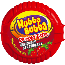 Photo of Wrigleys Hubba Bubba Strawberry Gum Tape 180cm 56g