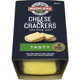 Photo of Mainland Tasty Cheddar Cheese With Water Crackers 50gm