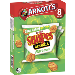 Photo of Arnott's Shapes Originals Cracker Biscuits Barbecue 8 Pack 200g 200g