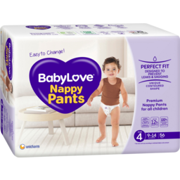 Photo of Babylove Nappy Pants Toddler For All Children Size 4 9- Jumbo 56 Pack