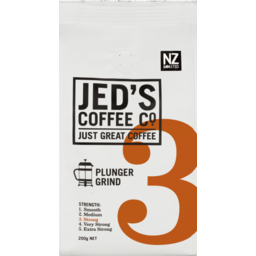 Photo of Jed's Coffee #3 Strong Plunger Grind