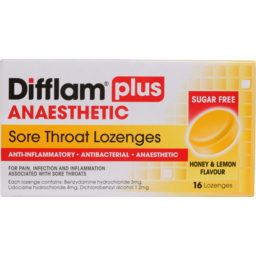 Photo of Difflam Sore Throat Lozenge Honey & Lemon Flavour 16's