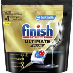 Photo of Finish Powerball Ultimate Plus All In One Fresh Dishwasher Tablets 31 Pack