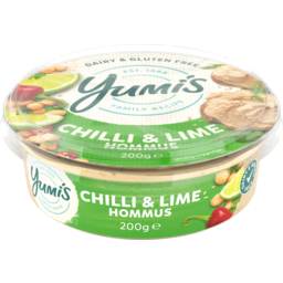Photo of Yumis Dairy & Gluten Free Chilli & Lime Hommus Dip 200g
