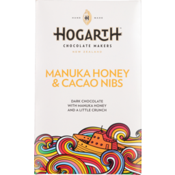 Photo of Hogarth Chocolate Dark Chocolate Bar Manuka Honey & Cacao Nibs