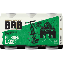 Photo of Boundary Road Brewery Bouncing Czech Pilsner 330ml Cans 6 Pack