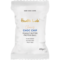 Photo of Health Lab Ball Chewy Choc Chip Peanut Butter Protein 40g