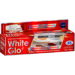 Photo of White Glo Professional Choice Extra Strength Whitening Toothpaste + Toothbrush