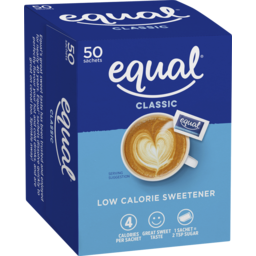 Photo of Equal Low Calorie Sweetener 50 Sachets 50g