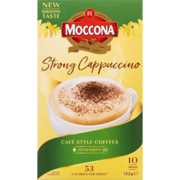 Photo of Moccona Strong Cappucino Cafe Style Coffee Sachets 10 Pack 132g