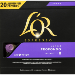 Photo of Lor Espresso Lungo Profondo Intensity 8 Coffee Capsules 20 Pack