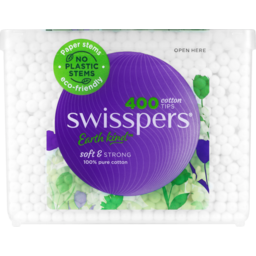 Photo of Swisspers Cotton Tips Paper Stems 400 Pack