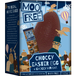 Photo of MOO FREE Choccy Easter Egg + Mini Bar 100g