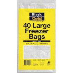 Photo of Black & Gold Freezer Bags Lge 40's