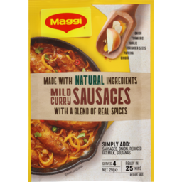 Photo of Maggi Recipe Base Mild Curry Sausages 29g