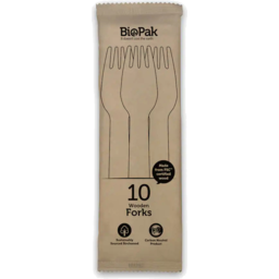 Photo of Biopak Wooden Fork 10 Pack