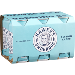 Photo of Hawke's Brewing Co. Underdog Session Lager Beer Can 6 X 375 Ml