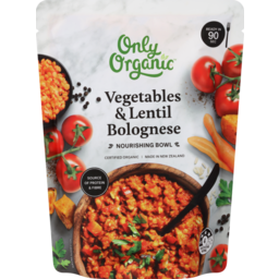 Photo of Only Organic Prepared Meal Nourishing Bowl Vegetables & Lentil Bolognese
