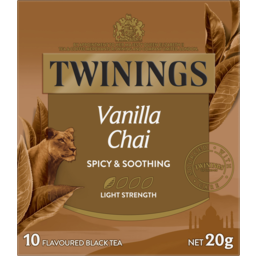 Photo of Twinings Chai Vanilla Flavoured Tea Bags 10 Pack 20g