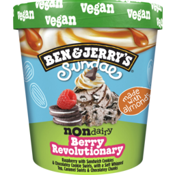 Photo of Ben & Jerrys Dessert Sundae Berry Revolutionary Non Dairy Frozen Dessert 427ml