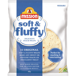 Photo of Mission Wraps Snack Original Soft & Fluffy 12 Pack