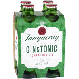 Photo of Tanqueray Gin & Tonic Bottle 275ml 4 Pack