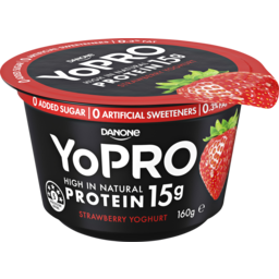 Photo of Yopro High Protein Strawberry Greek Yoghurt 160g
